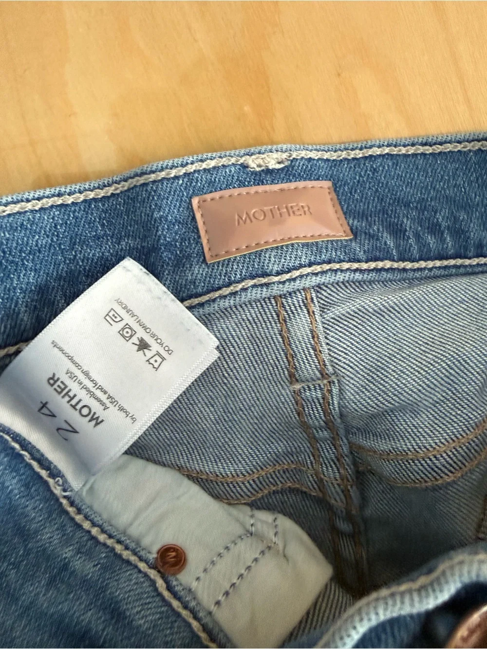mother lil zip rambler flood straight leg jeans - Picture 4 of 4